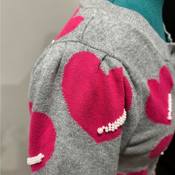 Forever21 Twist hearts and pearls cardigan - Picture 8 of 13